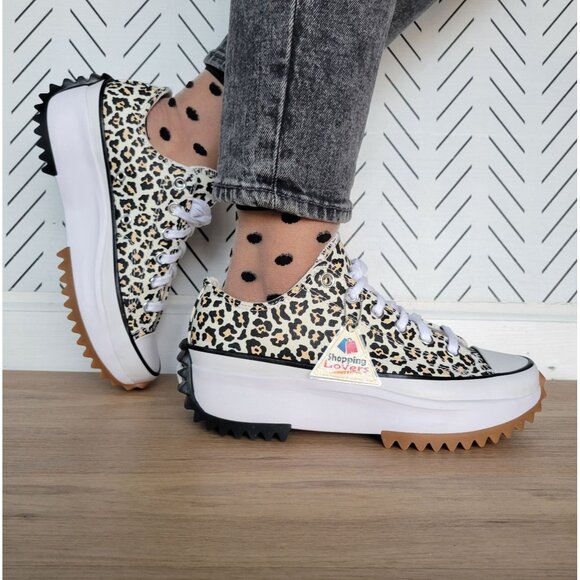 ⭐Converse Run Star Hike Platform Archive Leopard 12.5 Womens Shoes White A16286C - Picture 2 of 14